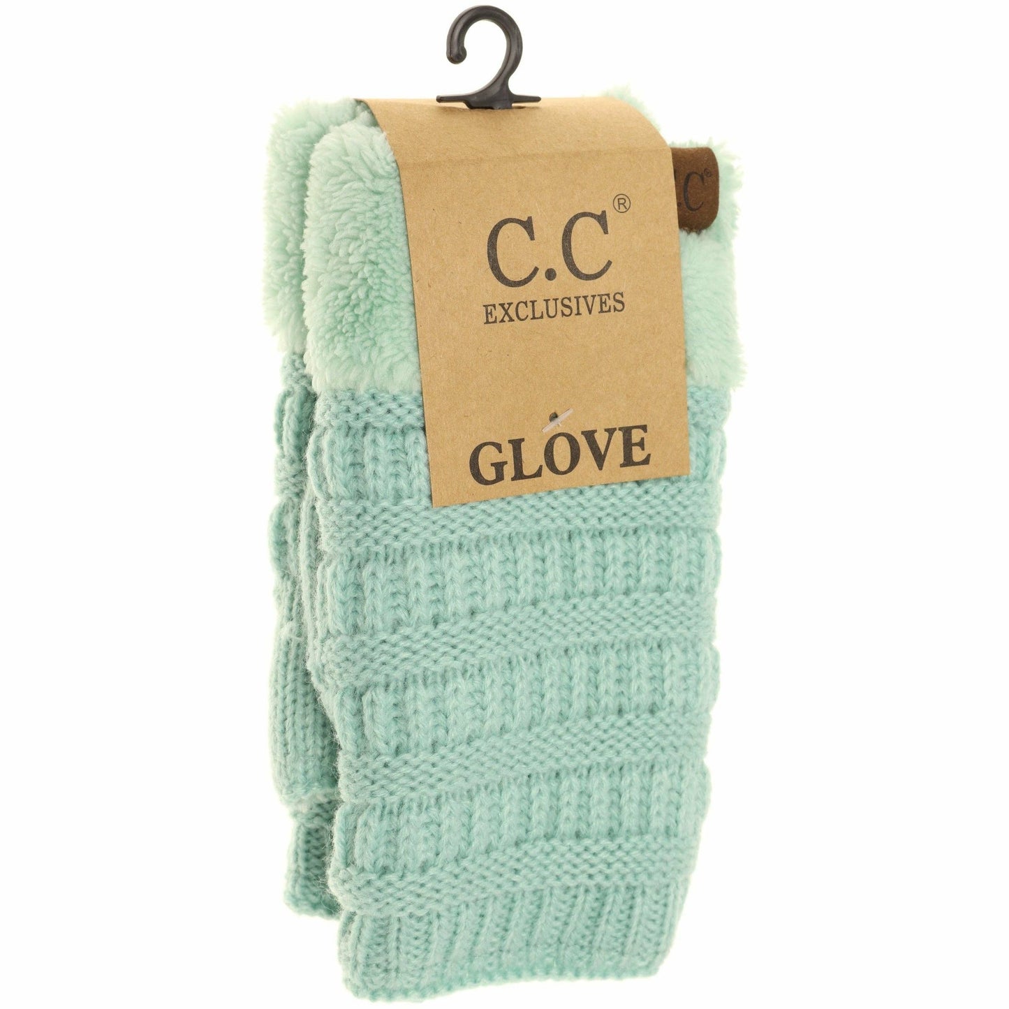 Fingerless Sherpa Lined Women's Gloves