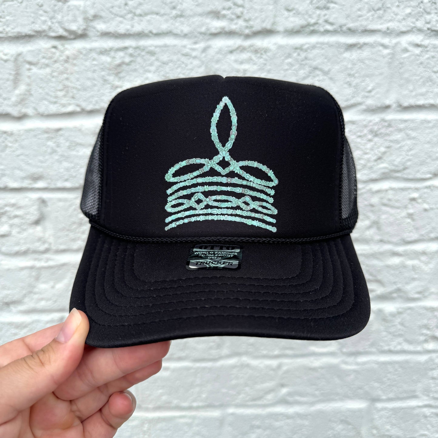 Turquoise BootStitch - Western Trucker Hat