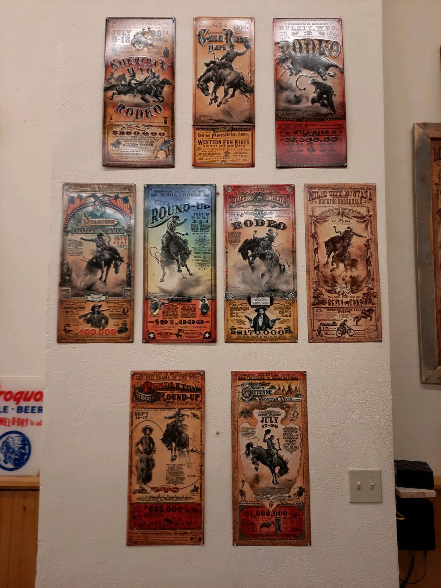 Deadwood, SD: Bob Coronato (Metal Sign) rodeo poster