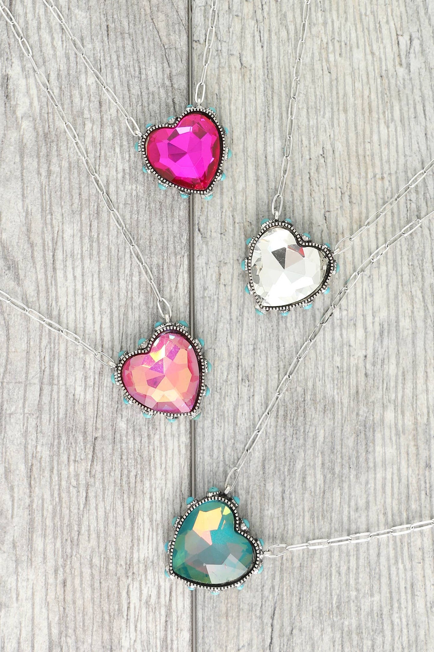 Sophia collection Western Heart Shaped Gemstone Turquoise Necklace