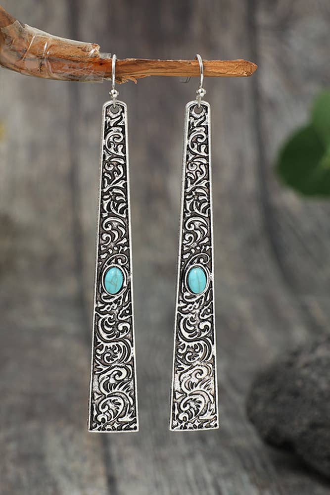 Western Turquoise Alloy Earrings