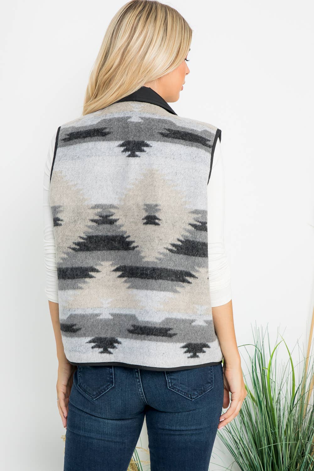 Aztec Print Vest