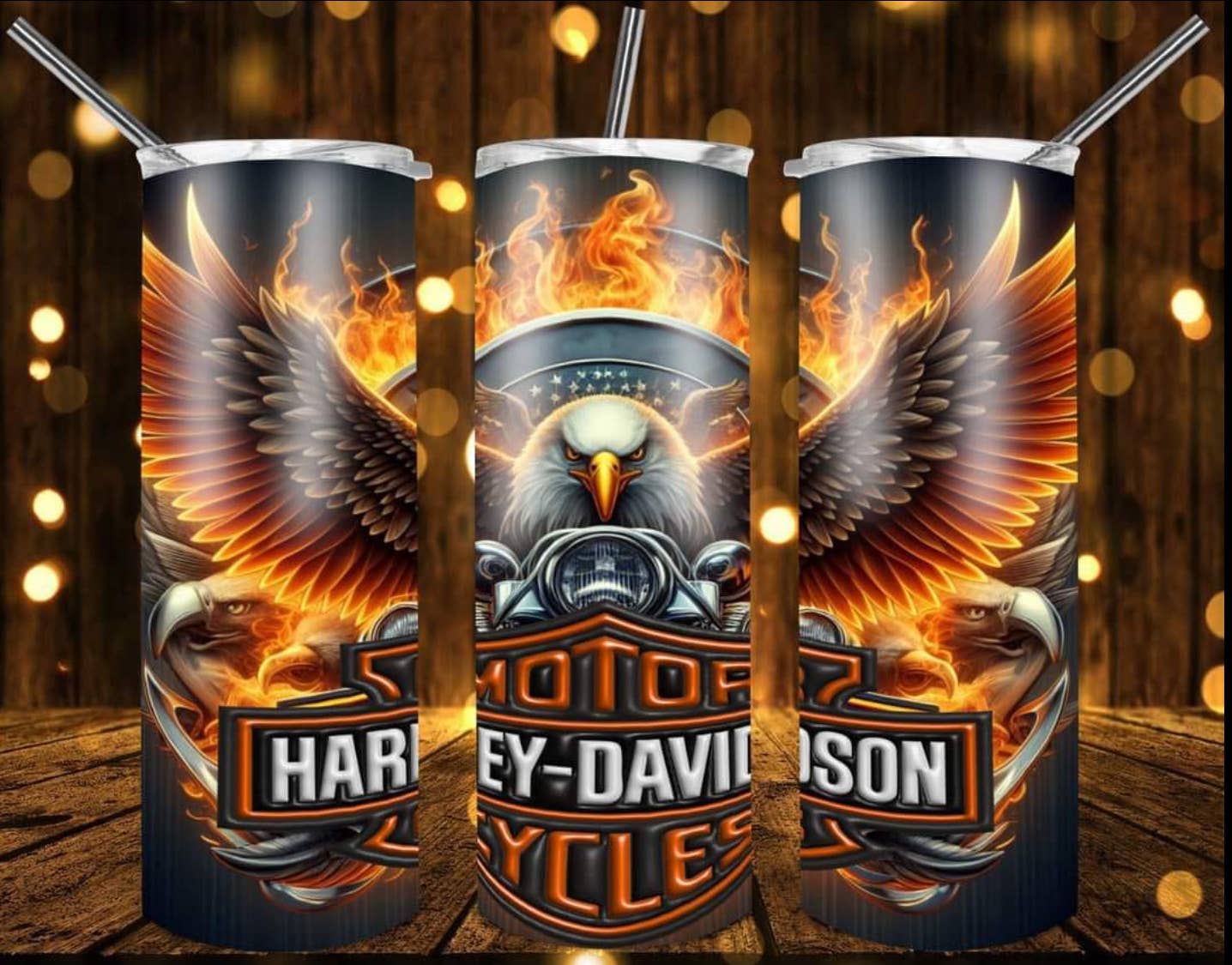 Harley flames 20oz Tumbler