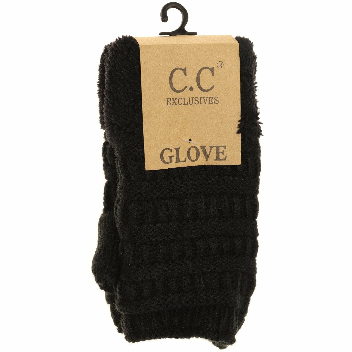 Fingerless Sherpa Lined Women's Gloves