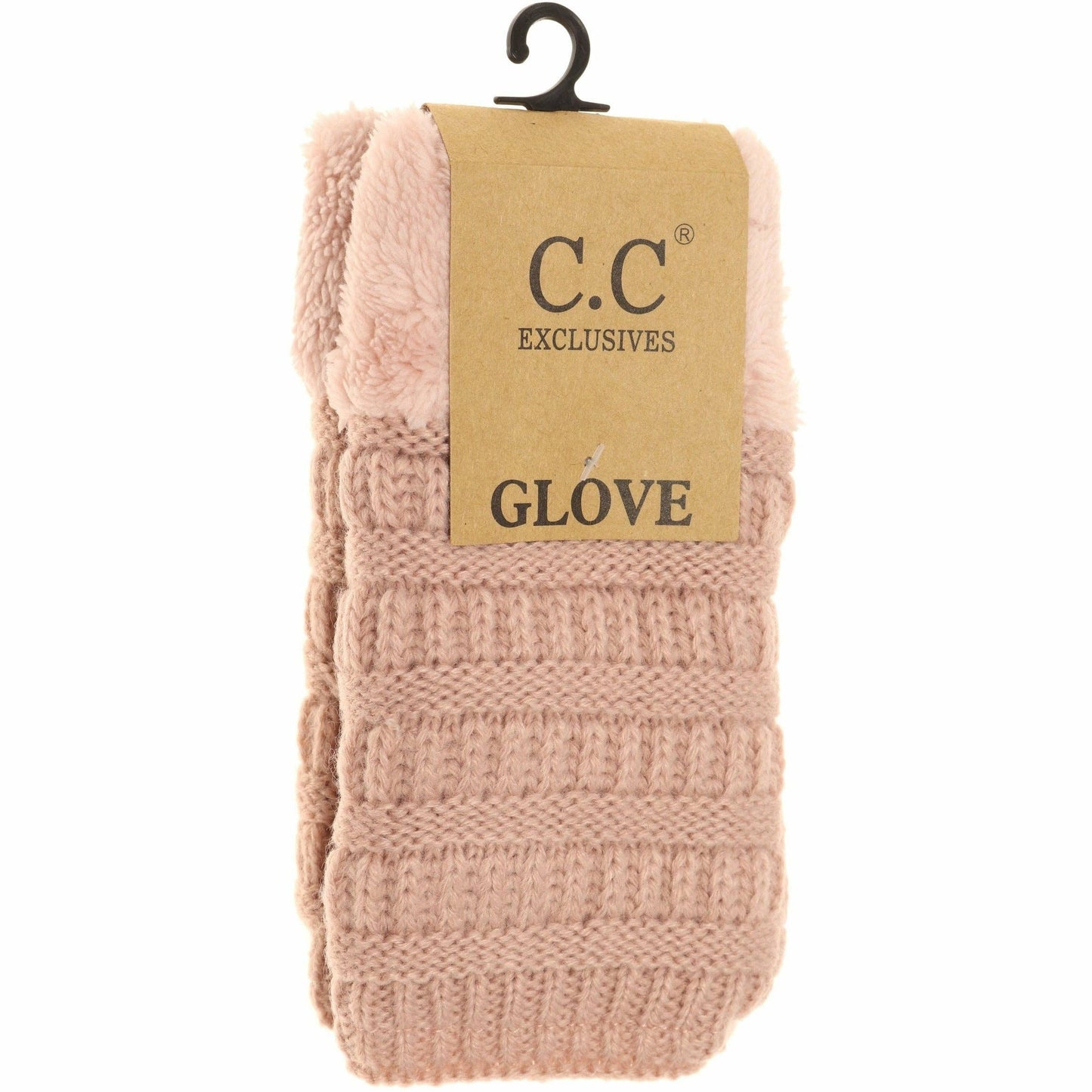 Fingerless Sherpa Lined Women's Gloves