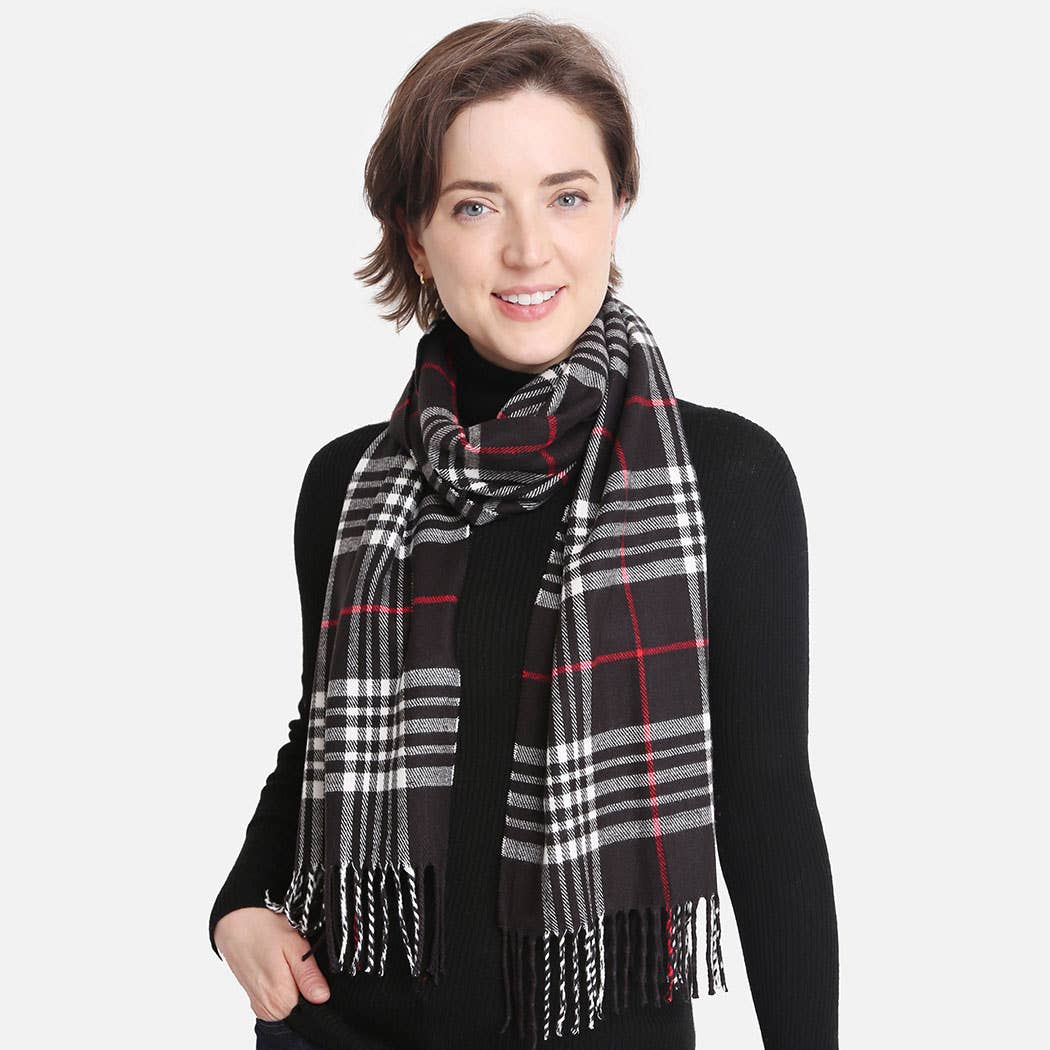 Multi Patterned Cashmere Feel Oblong Scarves