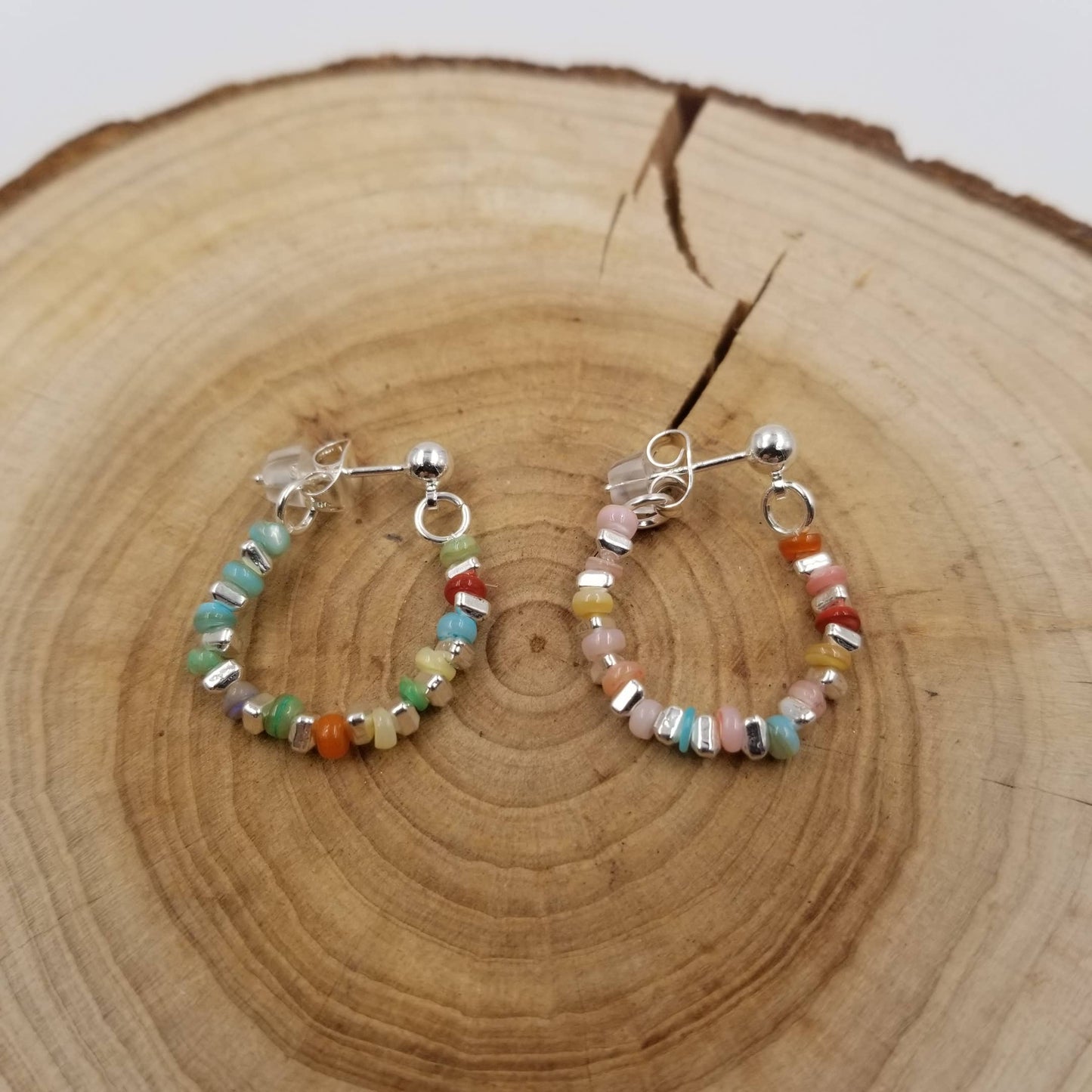 Kali Ombre And Natural Stone Beads Earring