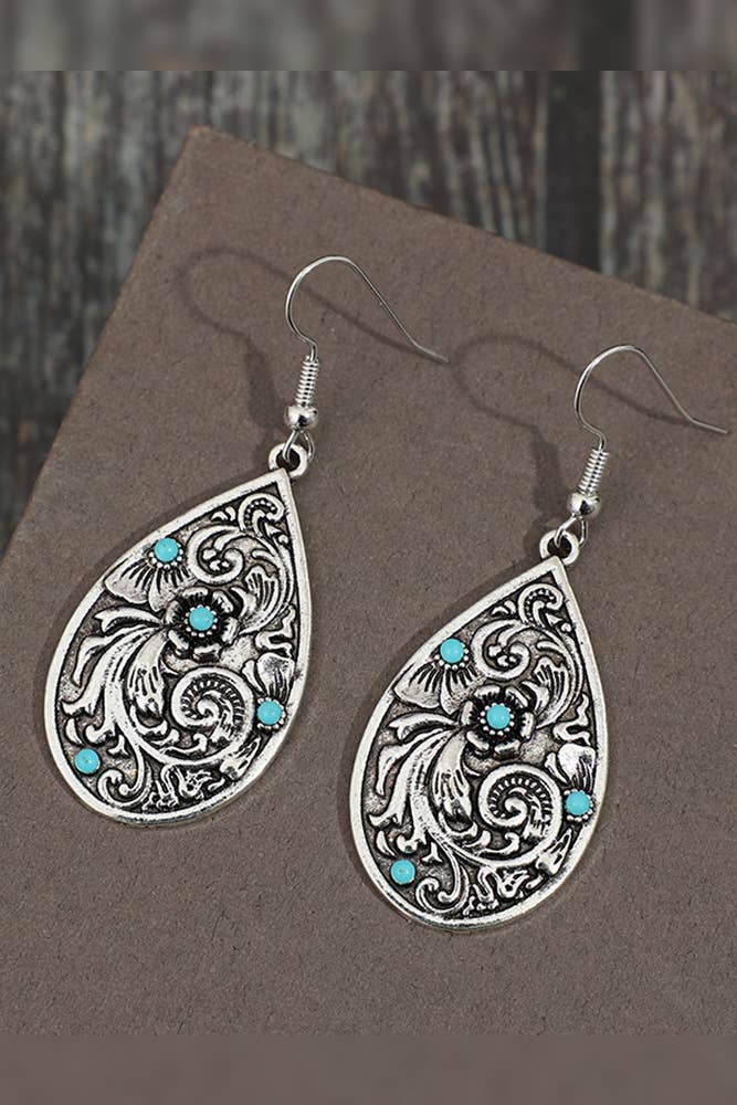 Metal Turquiose Earrings