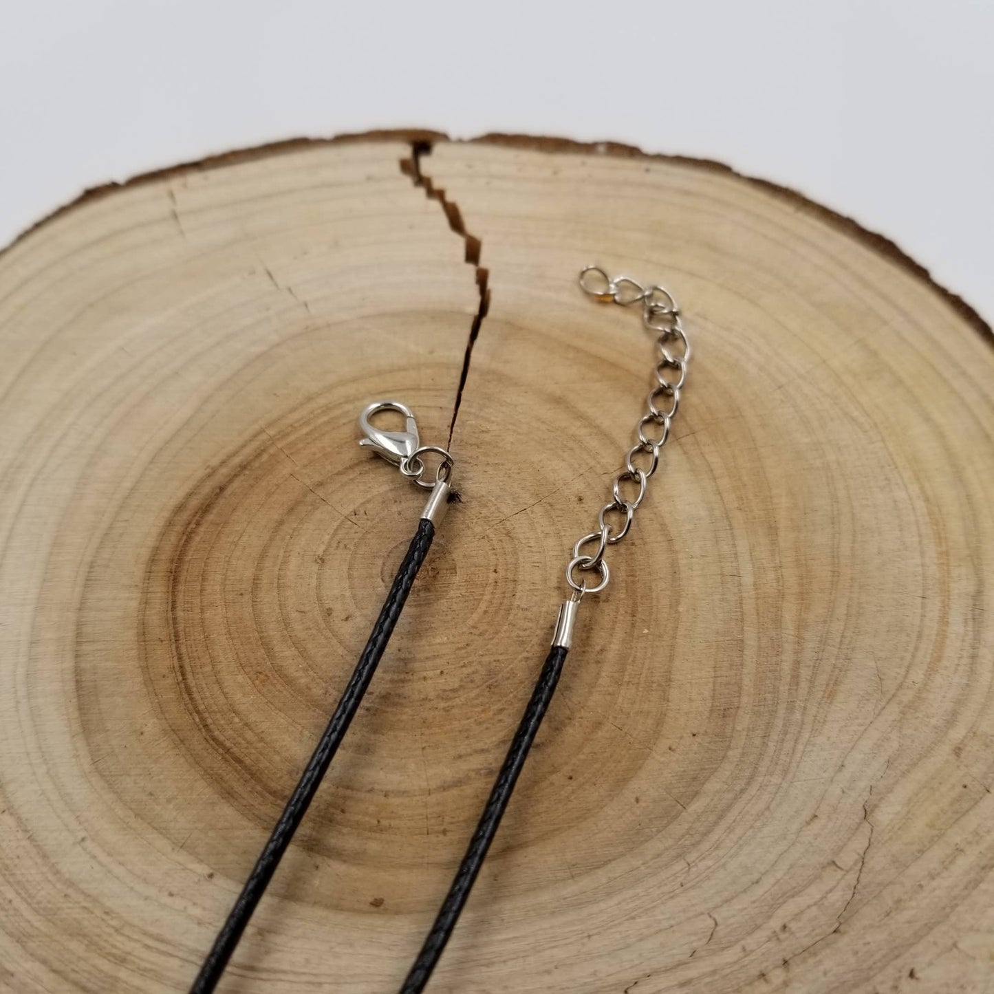 Bronze Natural Crystal Moon Pendant Necklace
