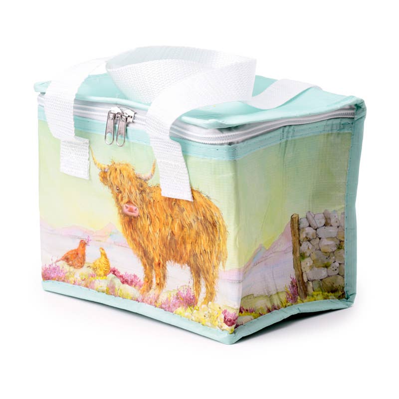 Recycled RPET Lunch Bag - Jan Pashley Highland Coo Cow
