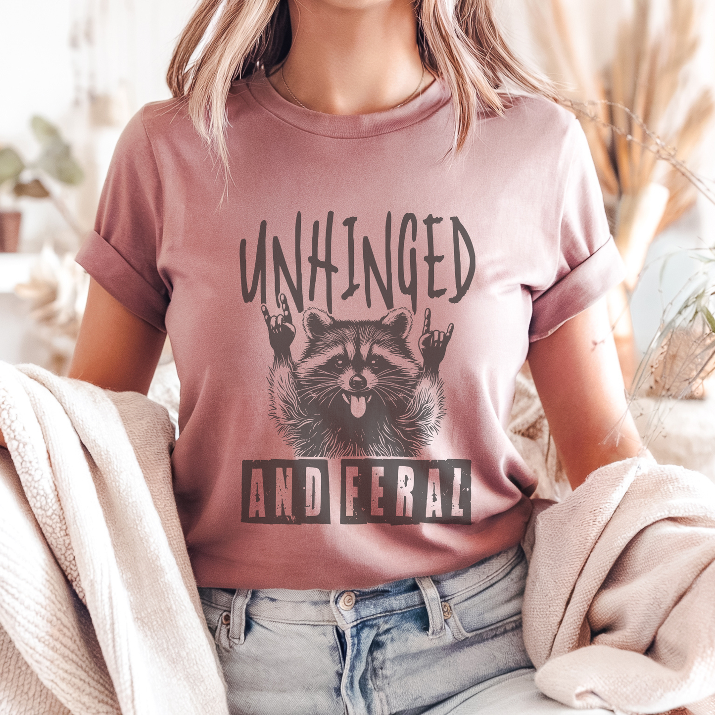 Unhinged & Feral Funny Graphic T-Shirt
