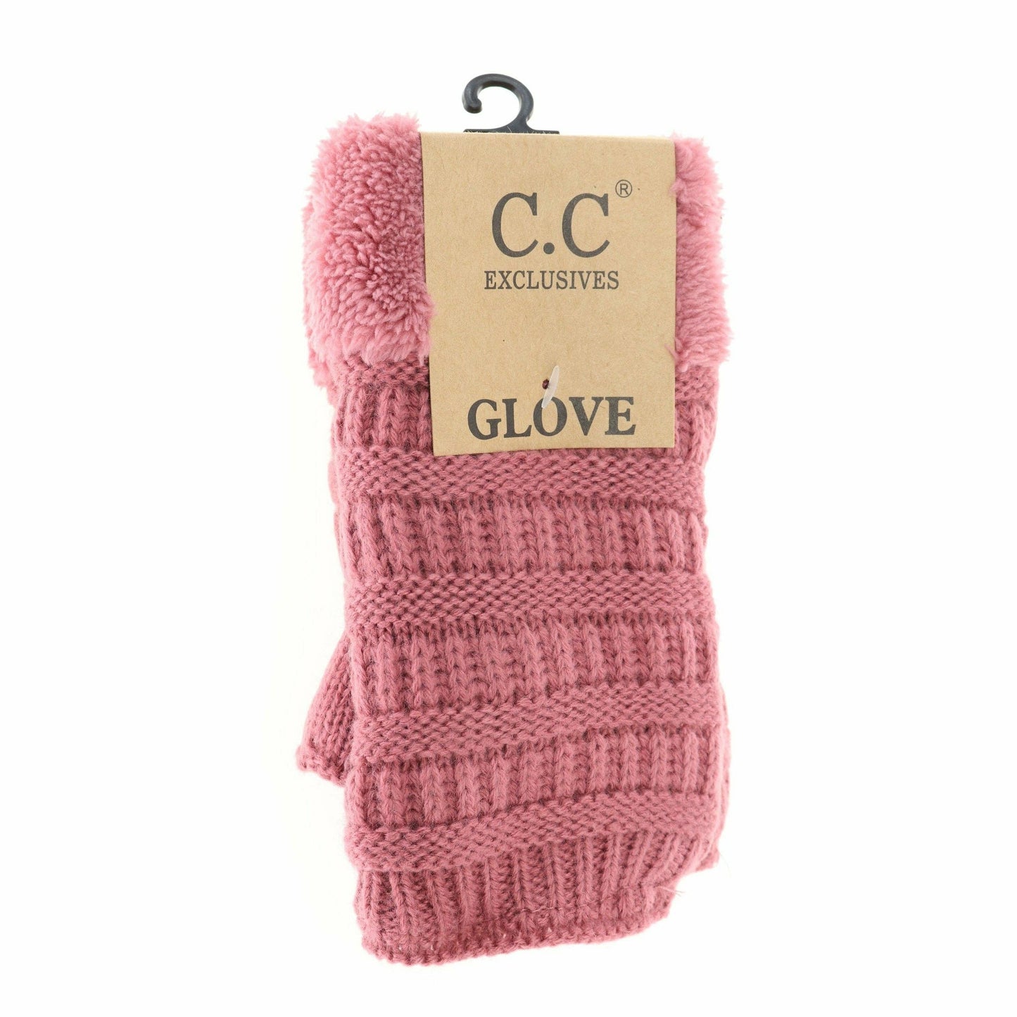 Fingerless Sherpa Lined Women's Gloves