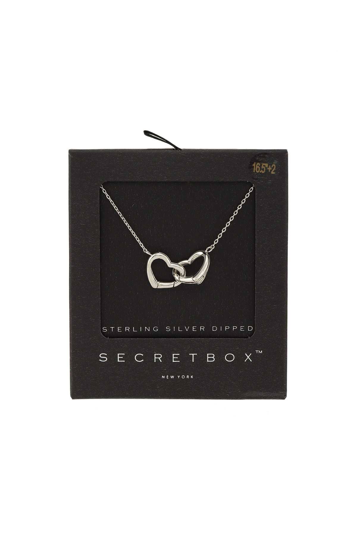 GOLD DIPPED HEART LINKED NECKLACE SB28917-