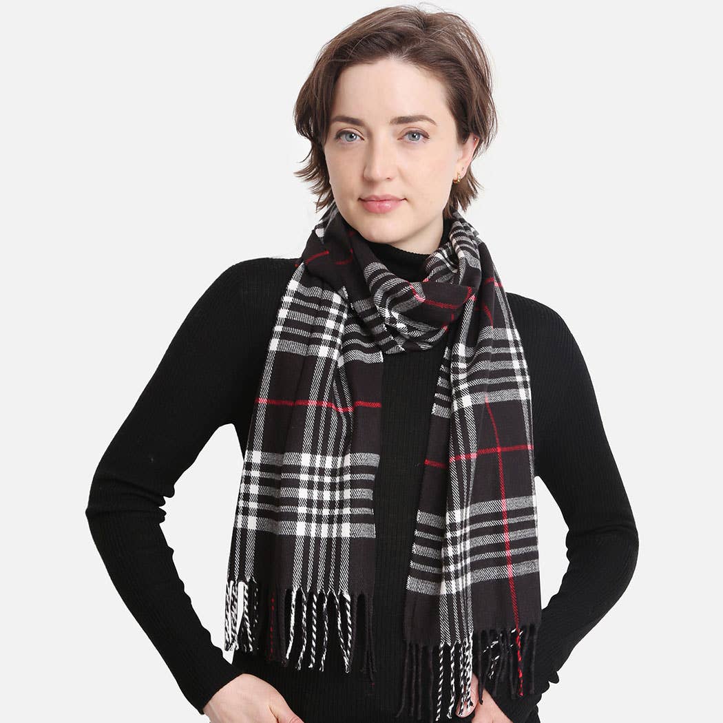 Multi Patterned Cashmere Feel Oblong Scarves