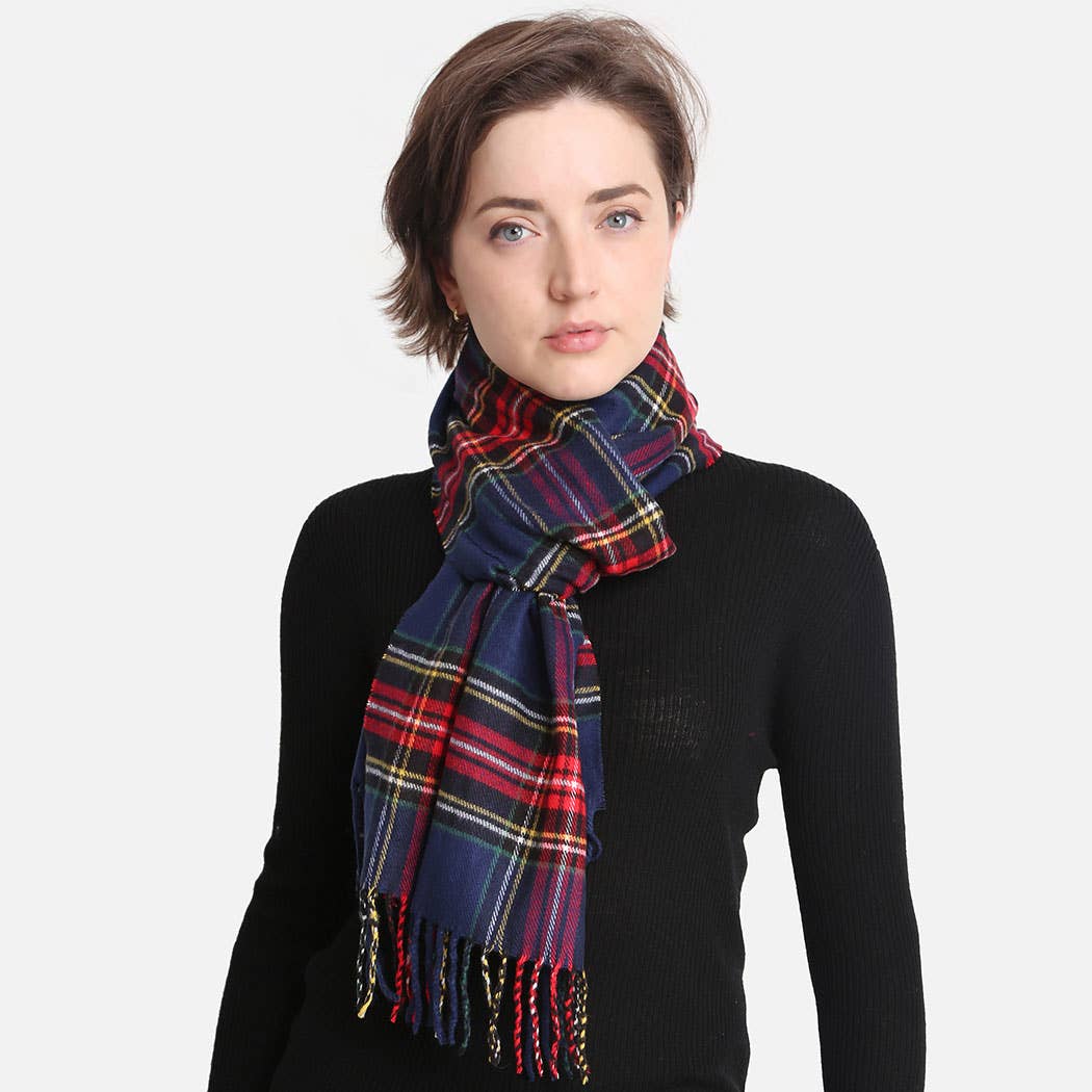 Multi Patterned Cashmere Feel Oblong Scarves