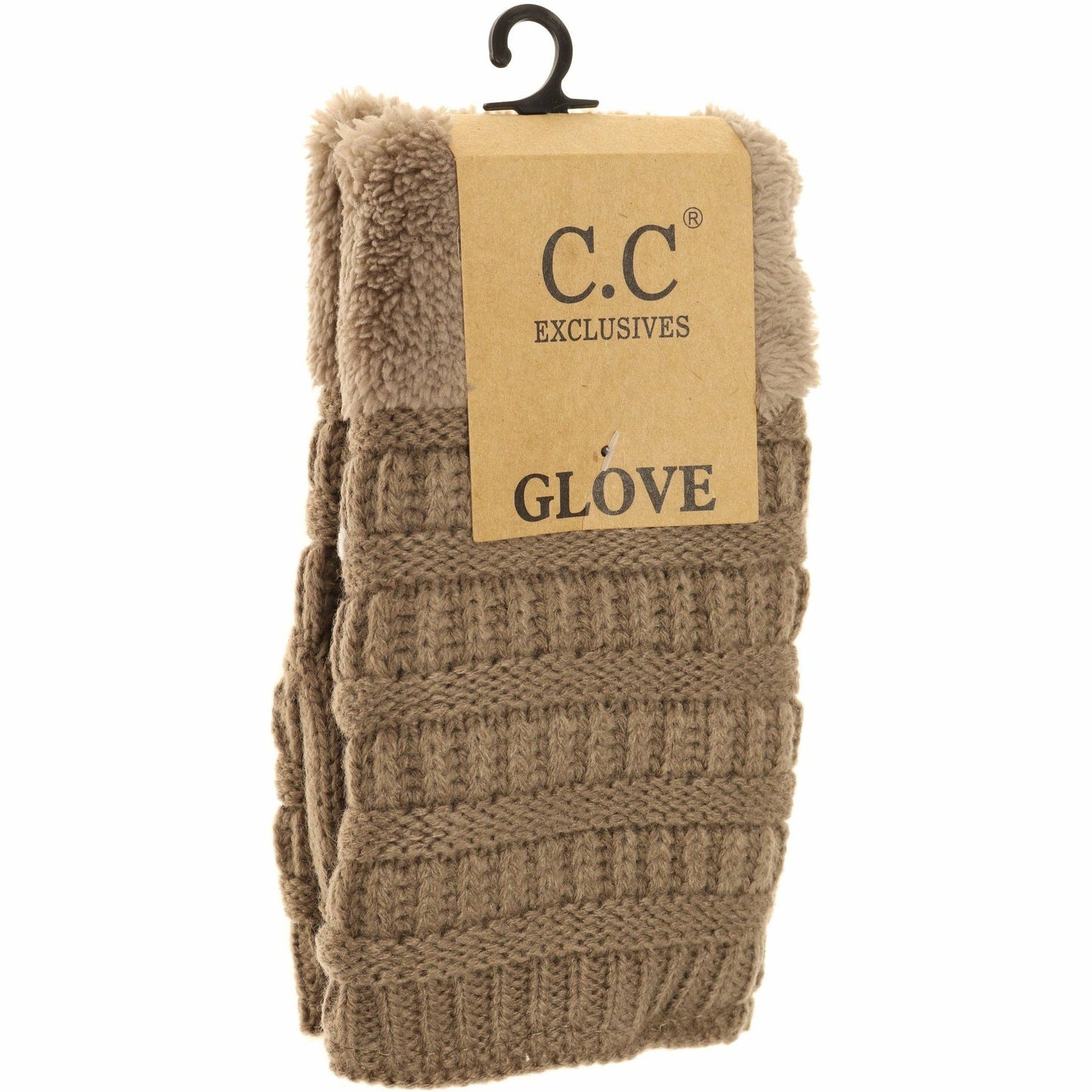 Fingerless Sherpa Lined Women's Gloves