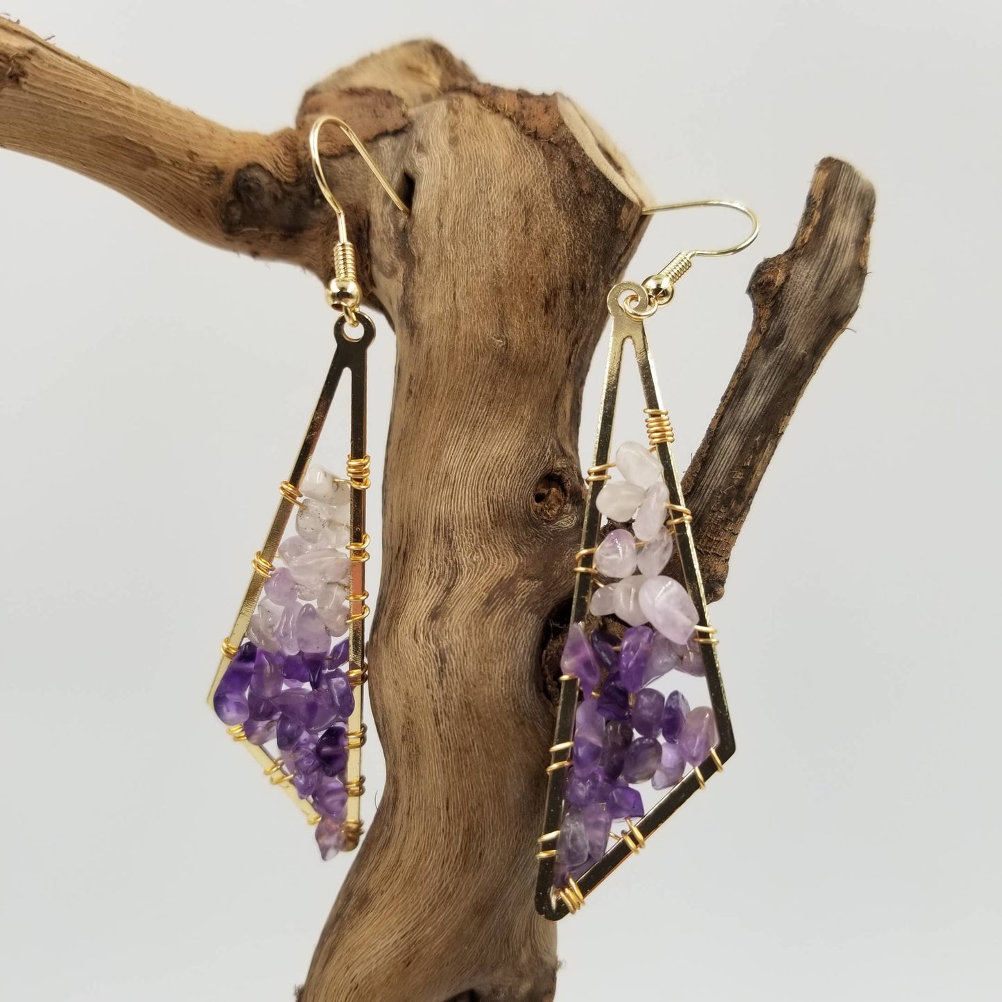 Boho-chic Amethyst Earrings