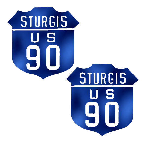 Gold Sturgis Badge Nipple Cover Pasties