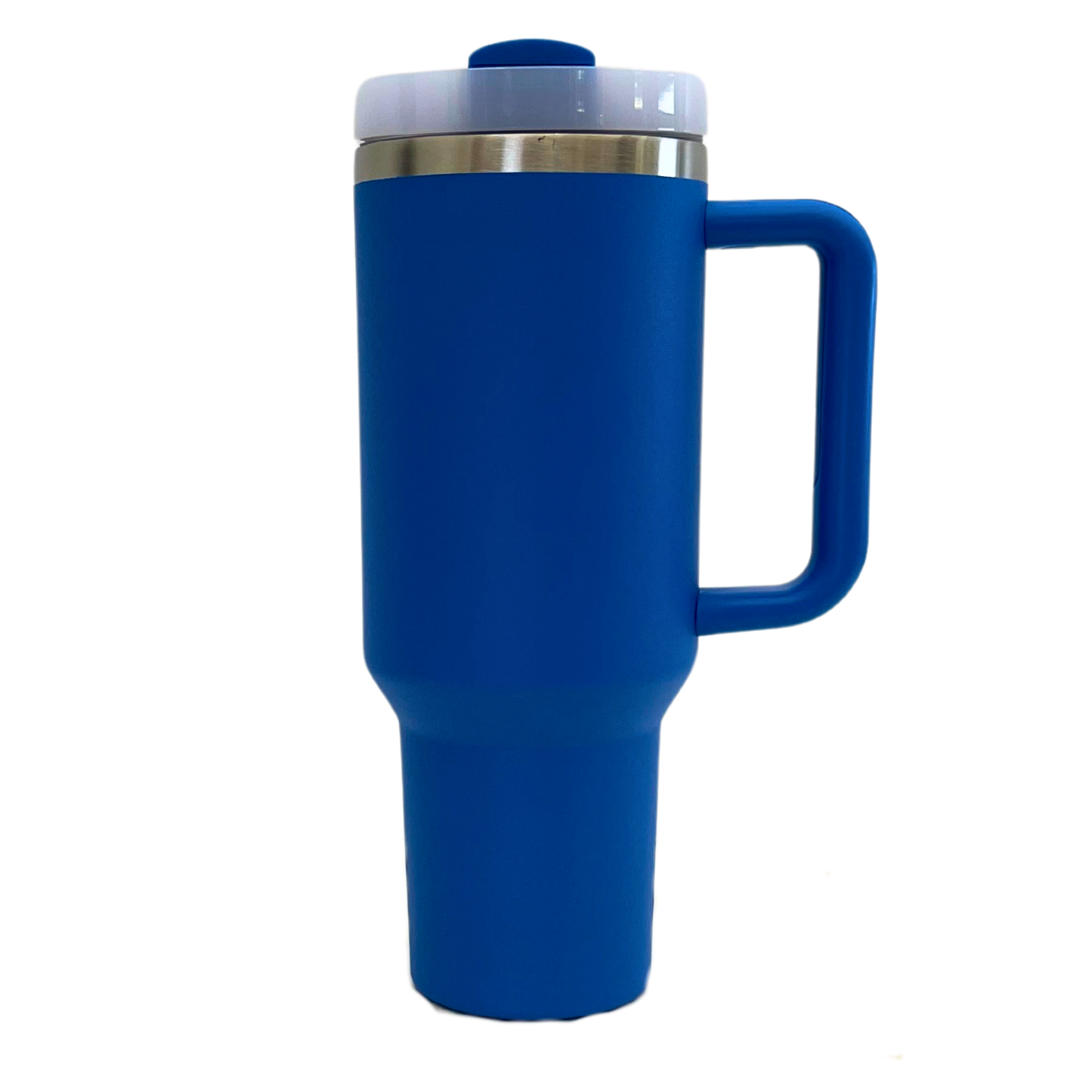 40 Oz. Custom Saying Handled Tumbler With Straw "Raising my Husband is exhausting"