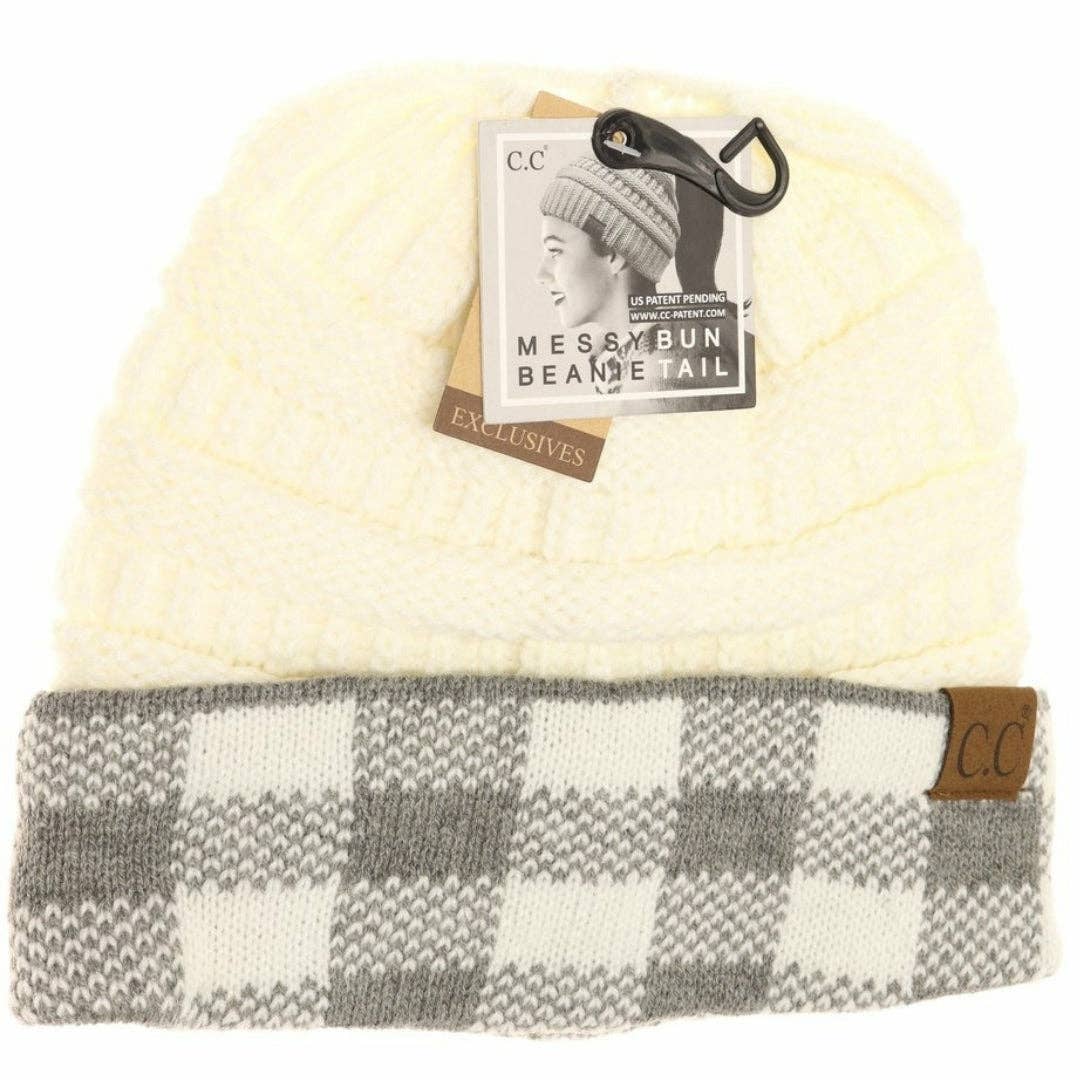 Buffalo Check CC Beanie Tail MB82