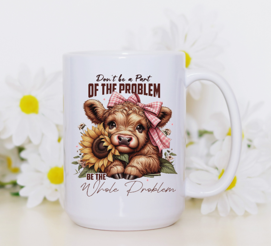 Highland Cow Silly Problem 15oz Coffee Mug