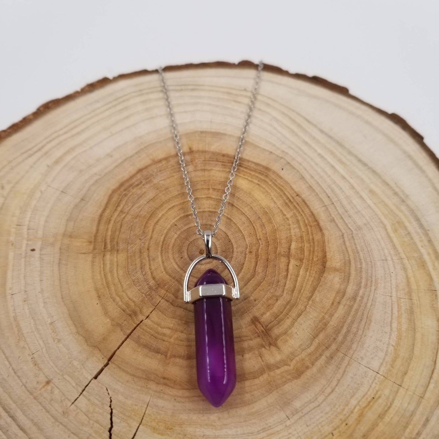 Natural Healing Stone Pendant Necklace