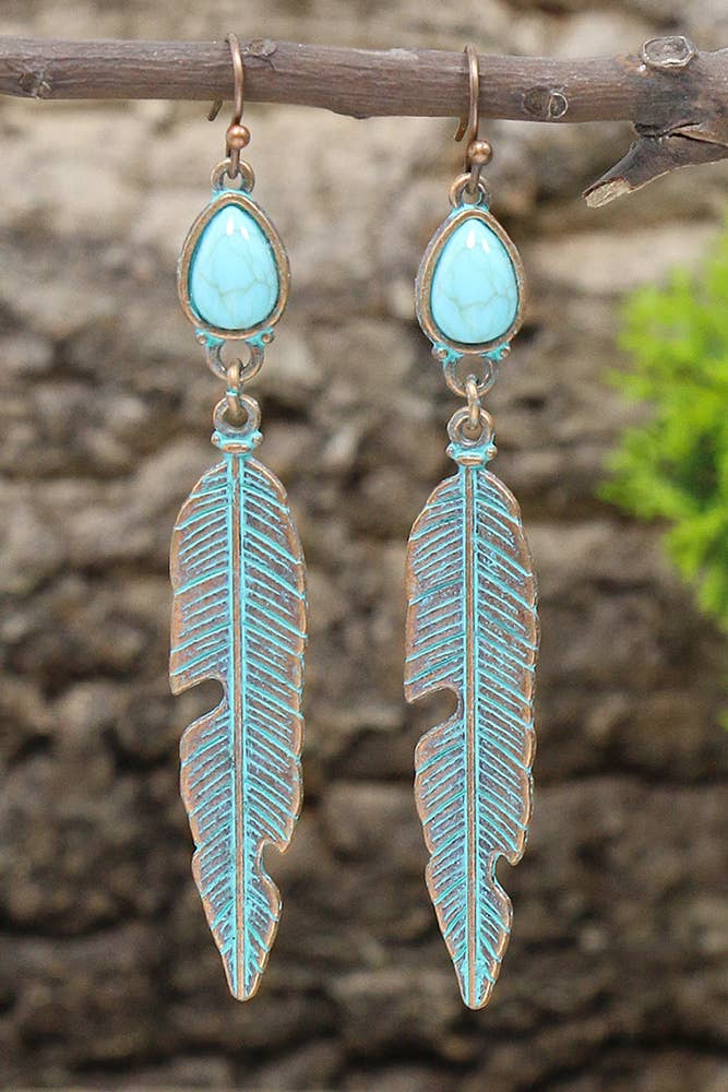Turquoise Leaves Earrings
