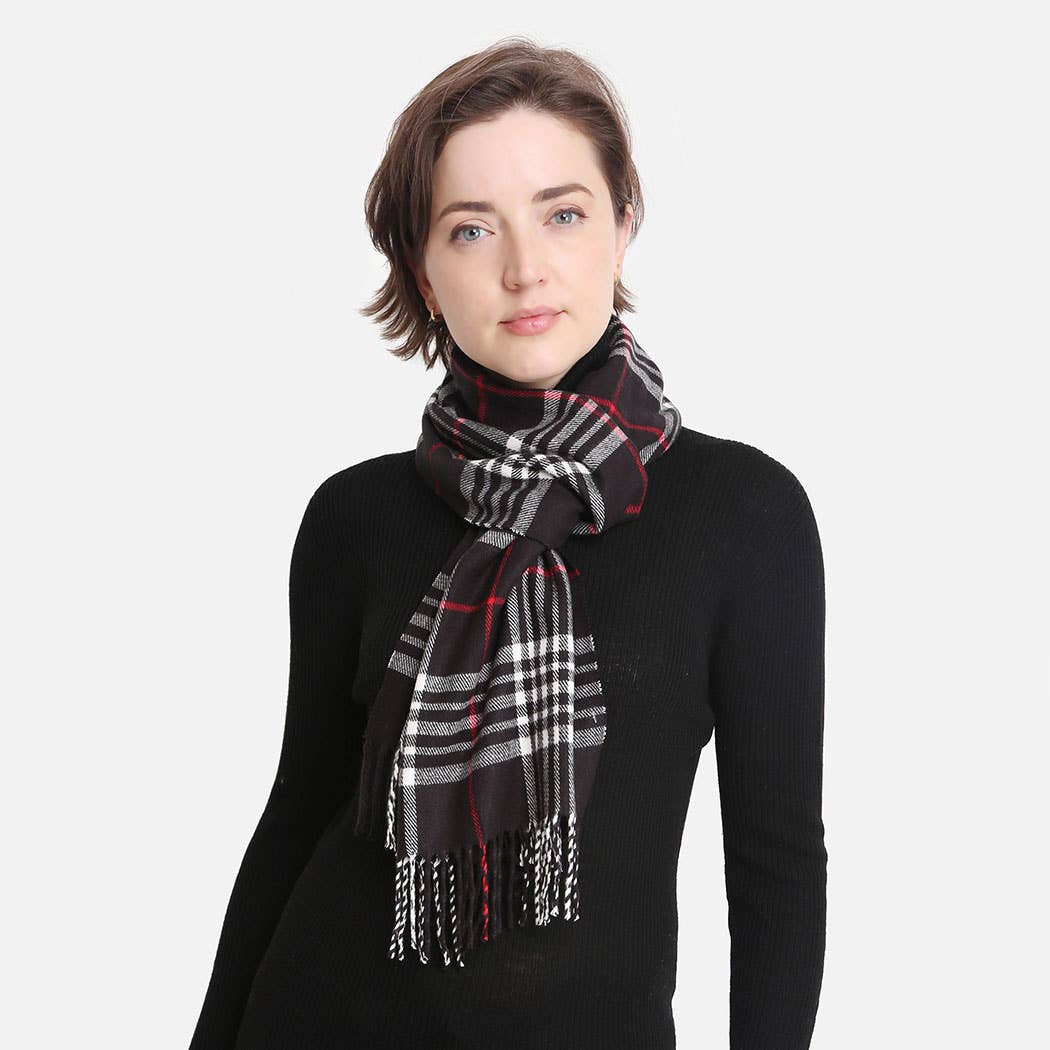 Multi Patterned Cashmere Feel Oblong Scarves