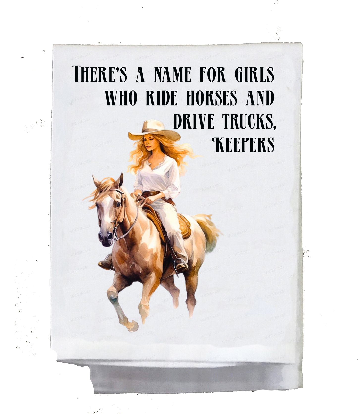 Cowgirl, Dish Towel, Cowgirls on Horses