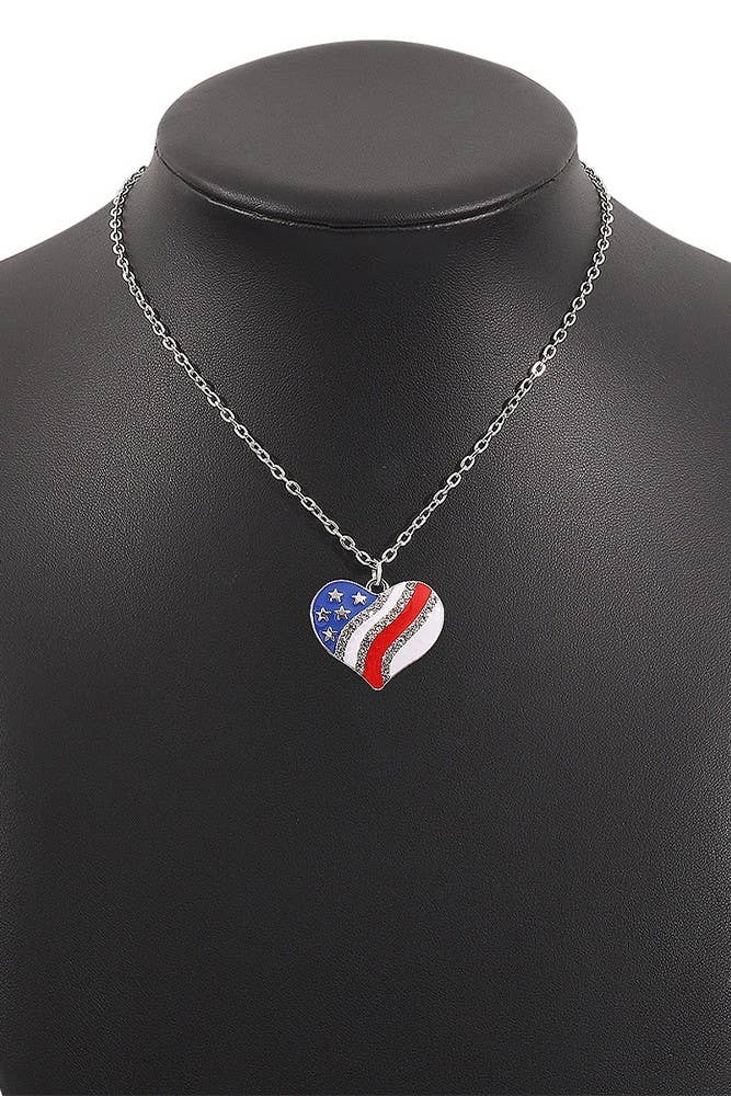 Alloy USA Independence Day Necklace