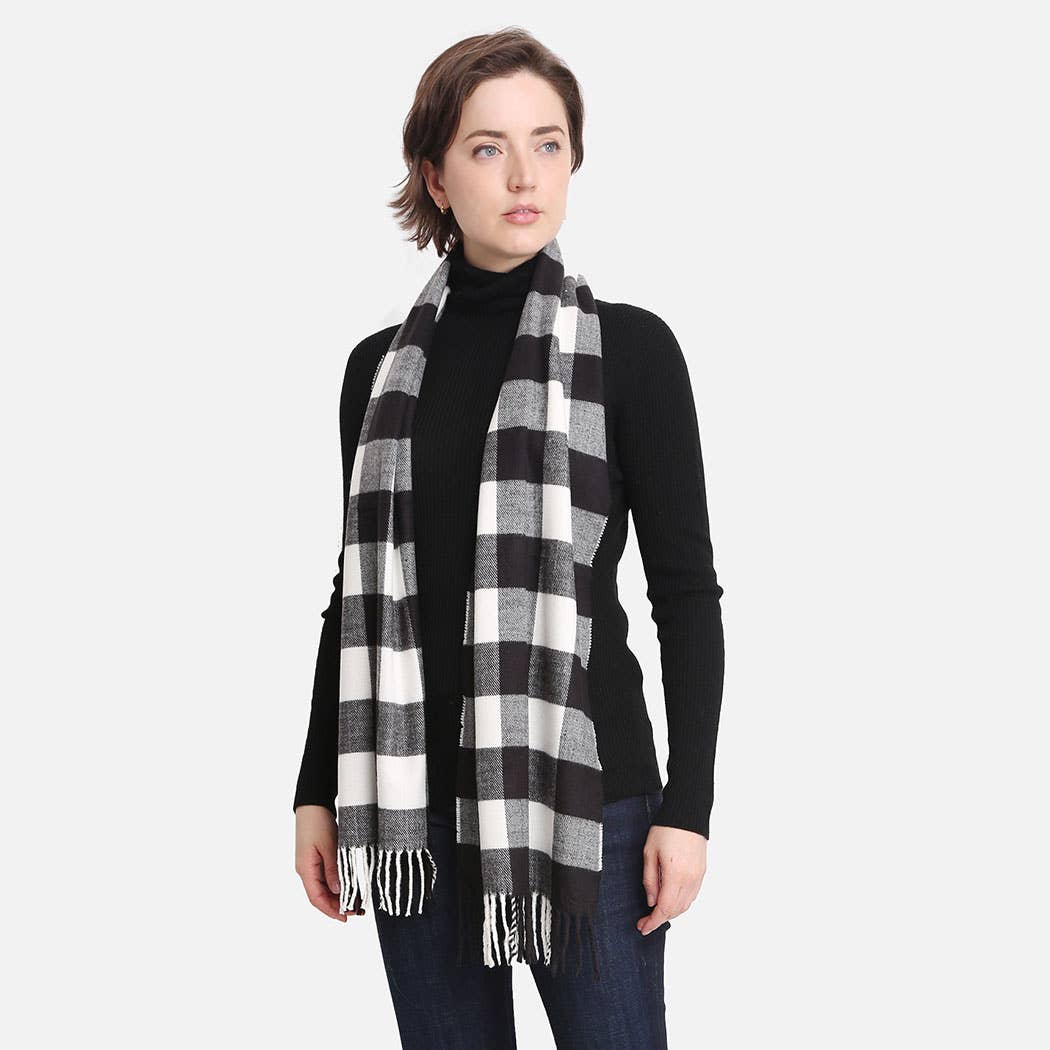 Multi Patterned Cashmere Feel Oblong Scarves