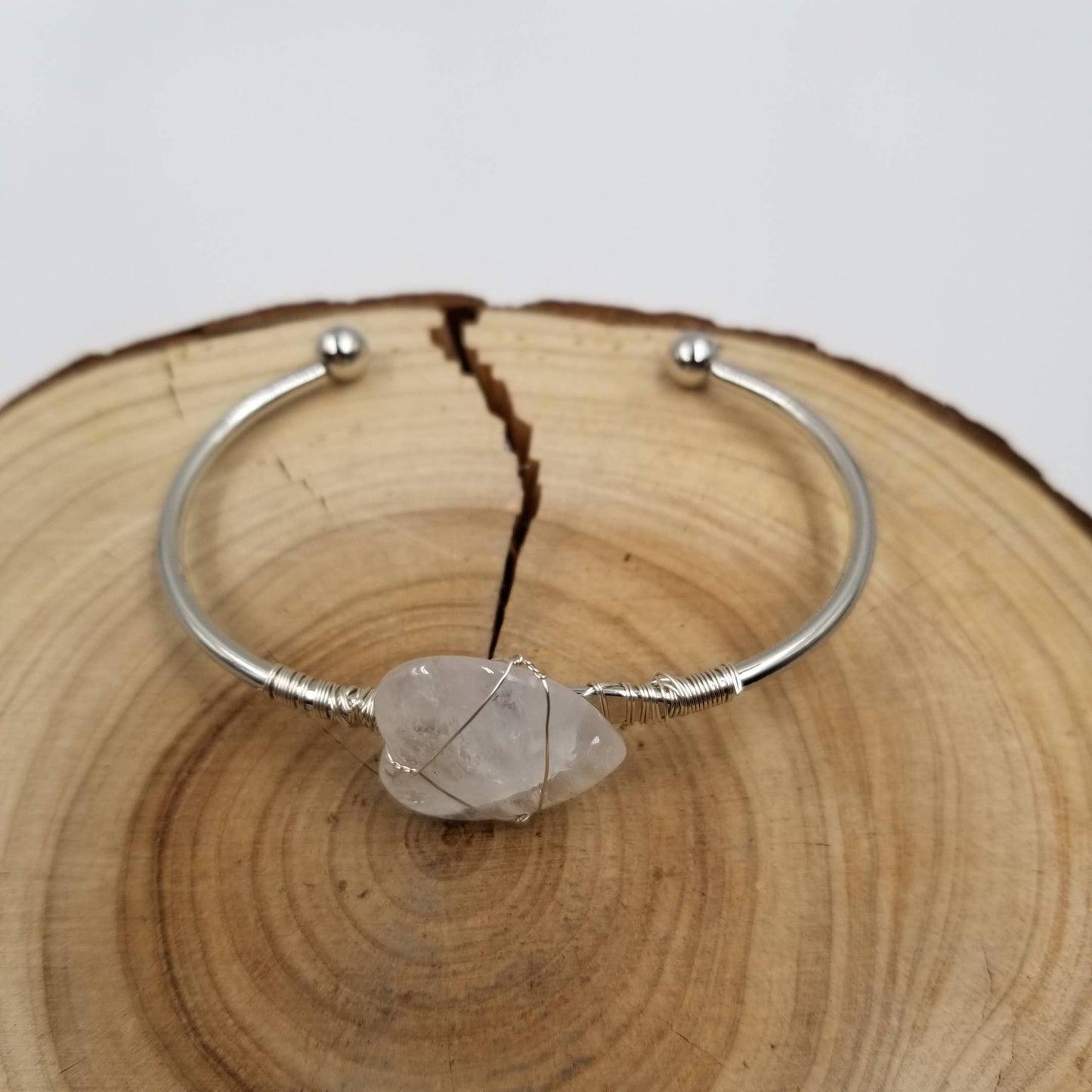 Valentine Day Handmade Natural Crystal Heart Bracelet