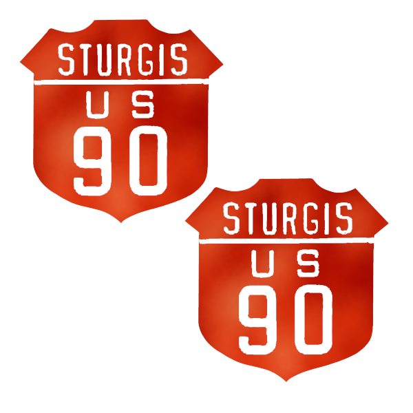 Gold Sturgis Badge Nipple Cover Pasties