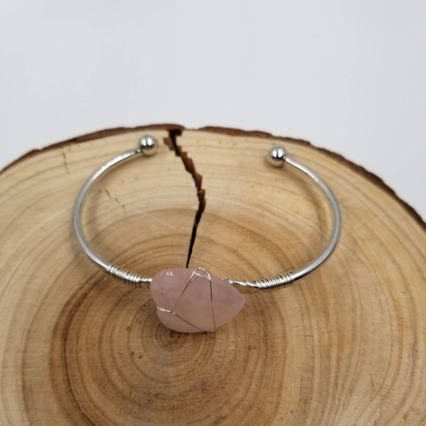 Valentine Day Handmade Natural Crystal Heart Bracelet
