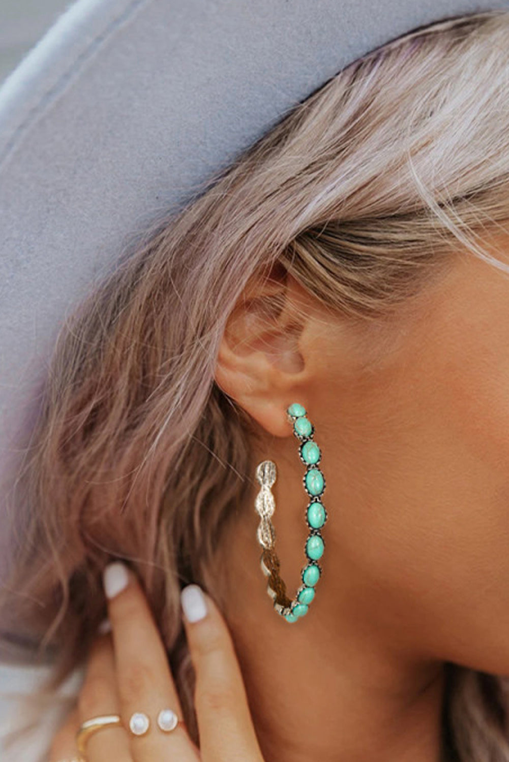 Hoop earrings Pink, Red, Black or Turquoise