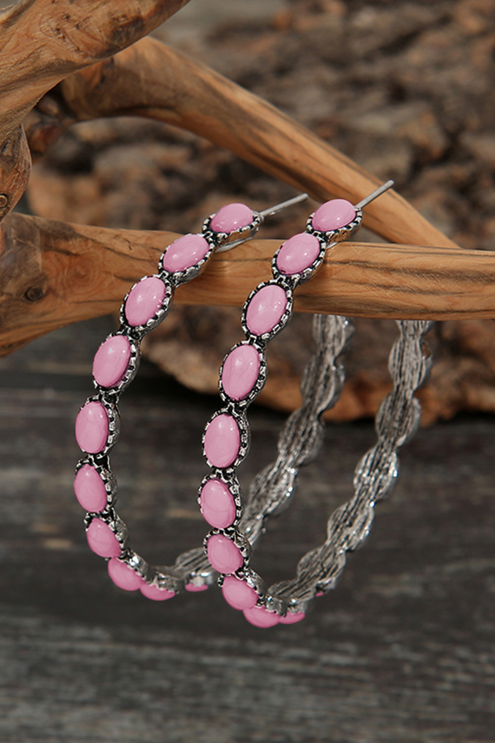 Hoop earrings Pink, Red, Black or Turquoise