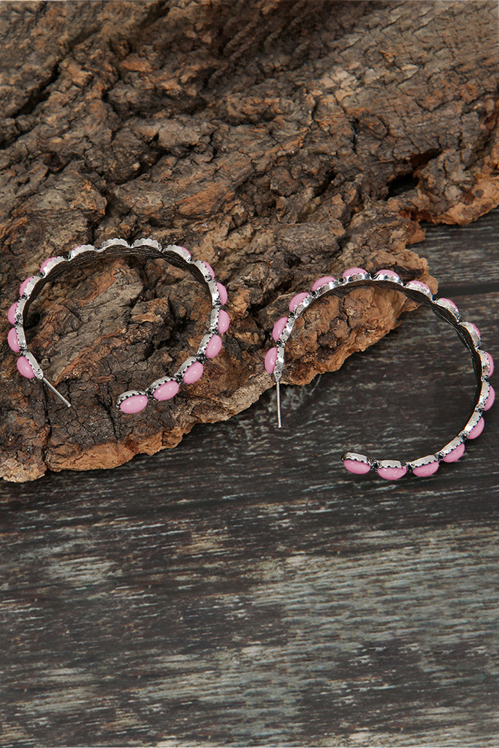 Hoop earrings Pink, Red, Black or Turquoise