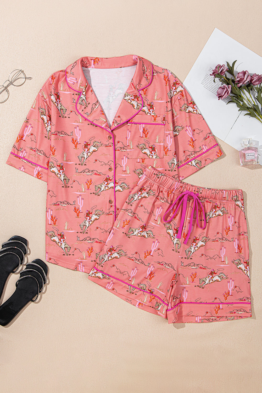 western pajama PJ set