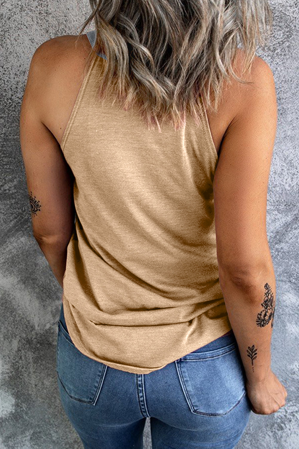 Color Block Crewneck Tank Top