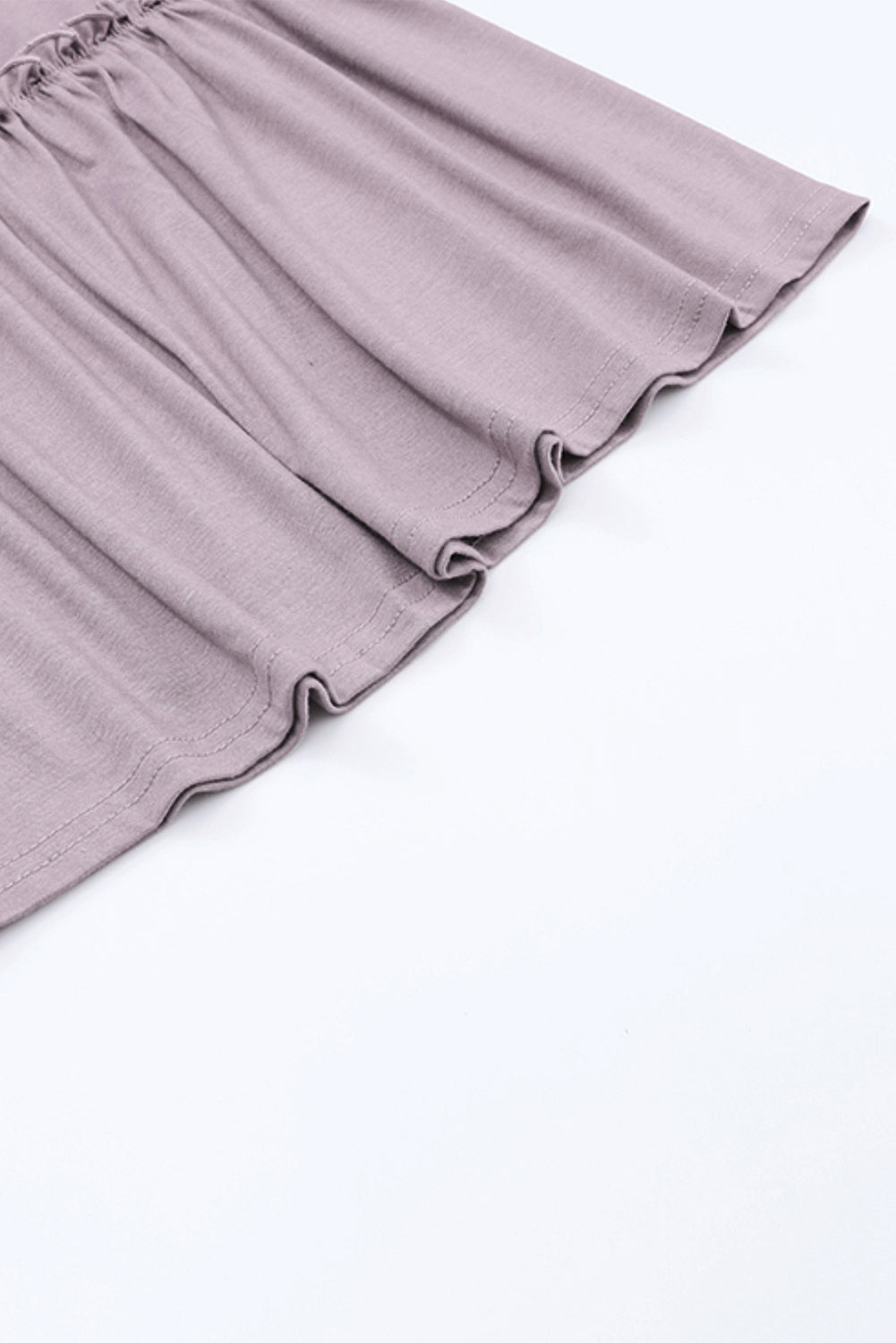 Frilled Drawstring High Waist Wide Leg Pants in light pink or black