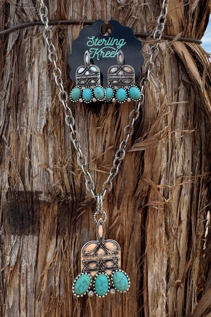 Sterling Kreek Stitched In Stone Necklace