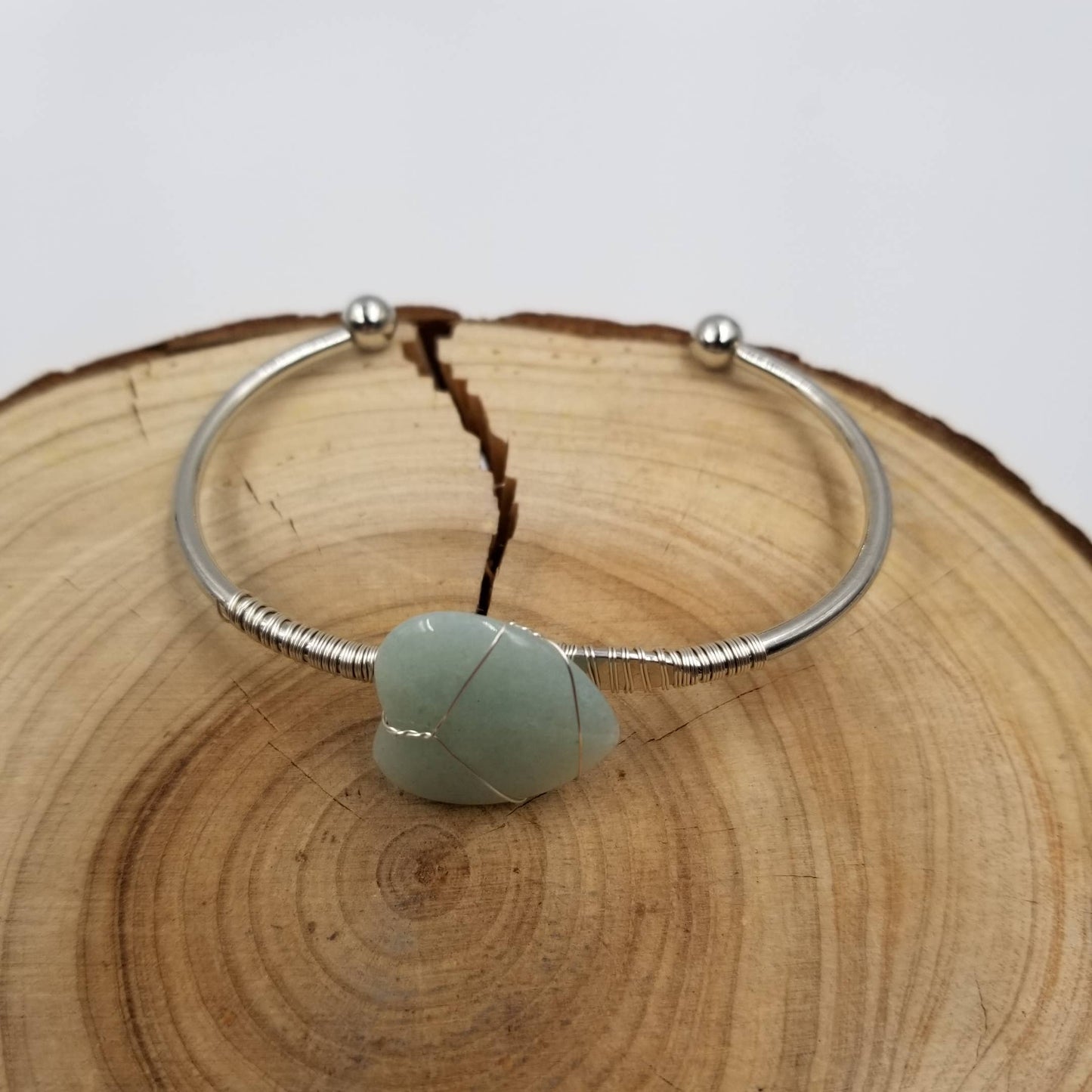 Valentine Day Handmade Natural Crystal Heart Bracelet