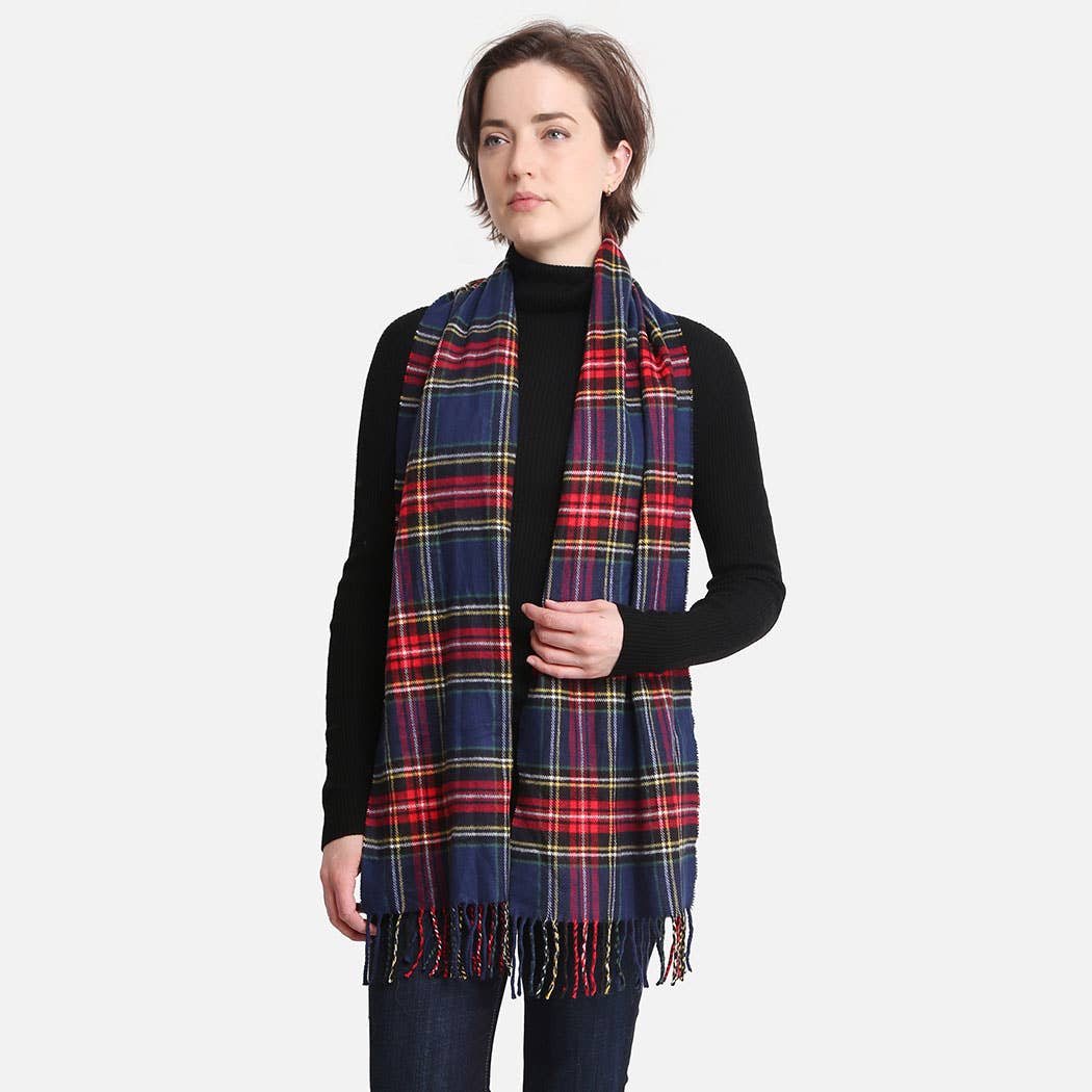 Multi Patterned Cashmere Feel Oblong Scarves