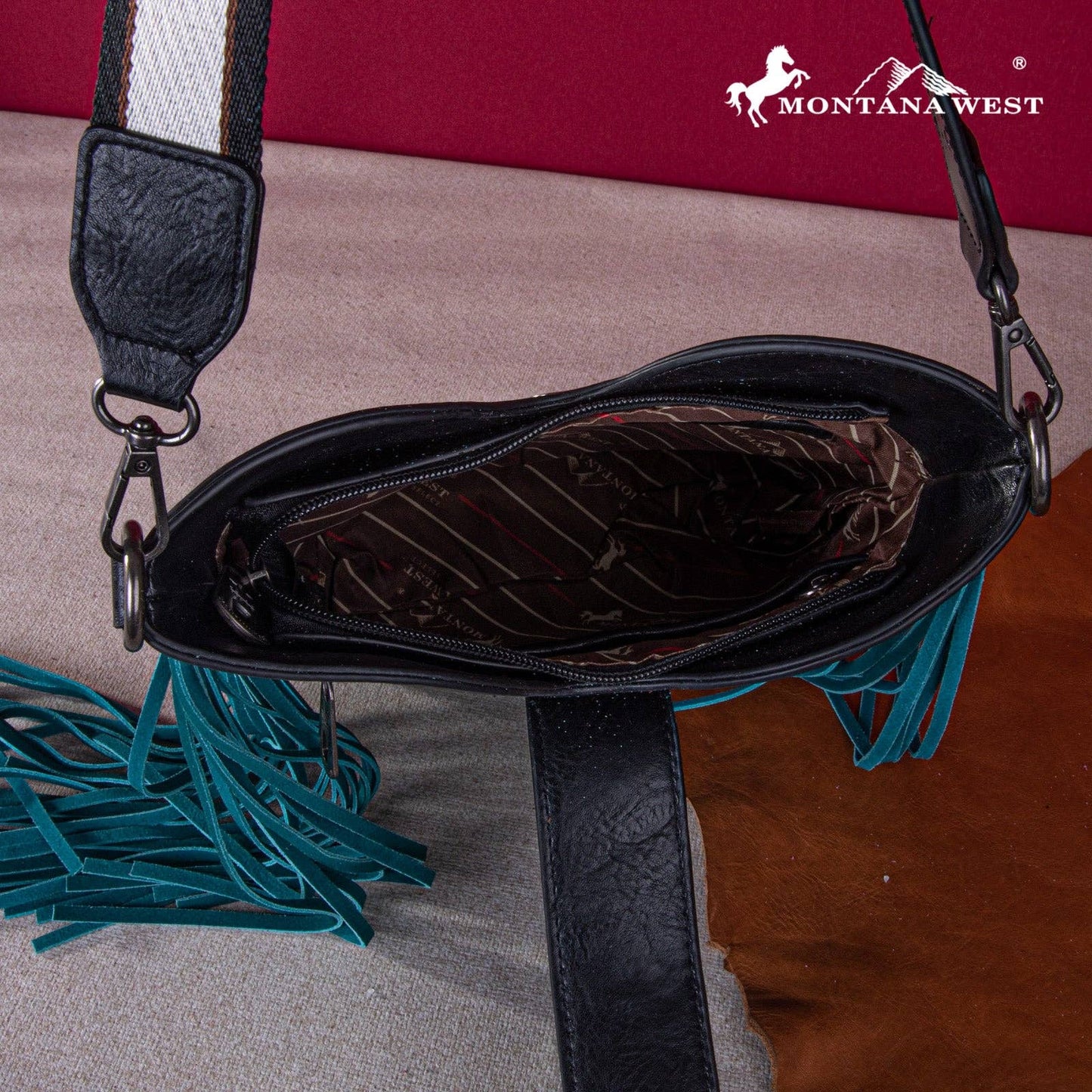 MW1247-9360 Montana West Embroidered Fringe Collection Boot