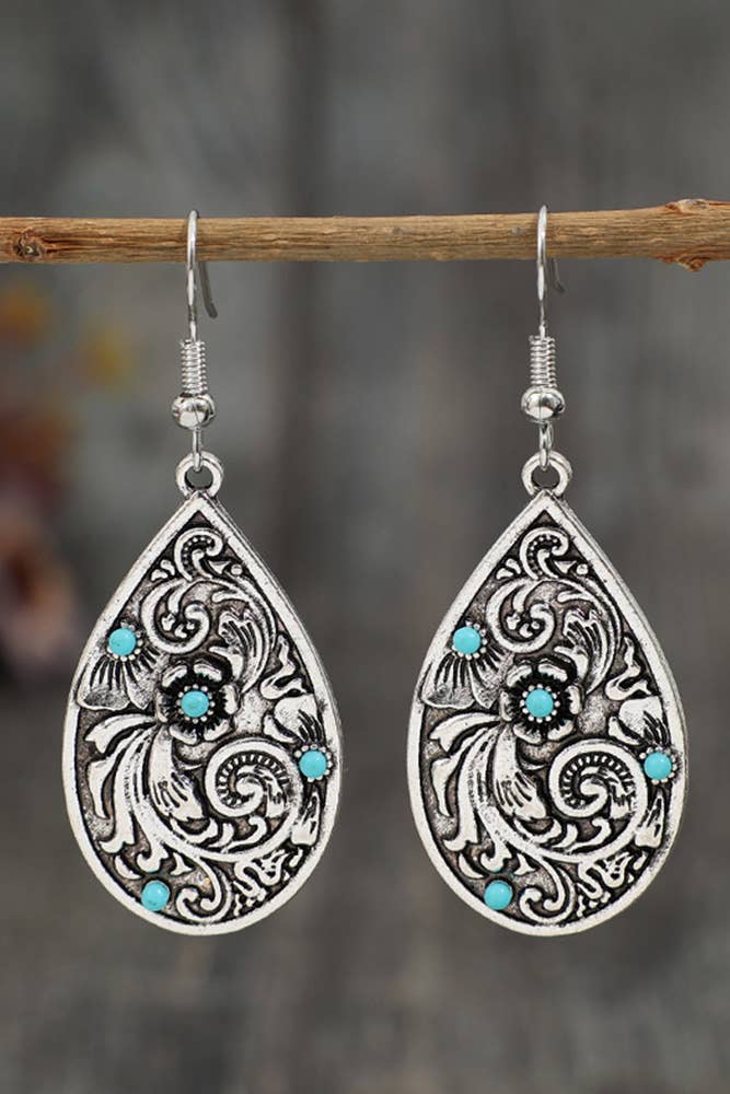 Metal Turquiose Earrings