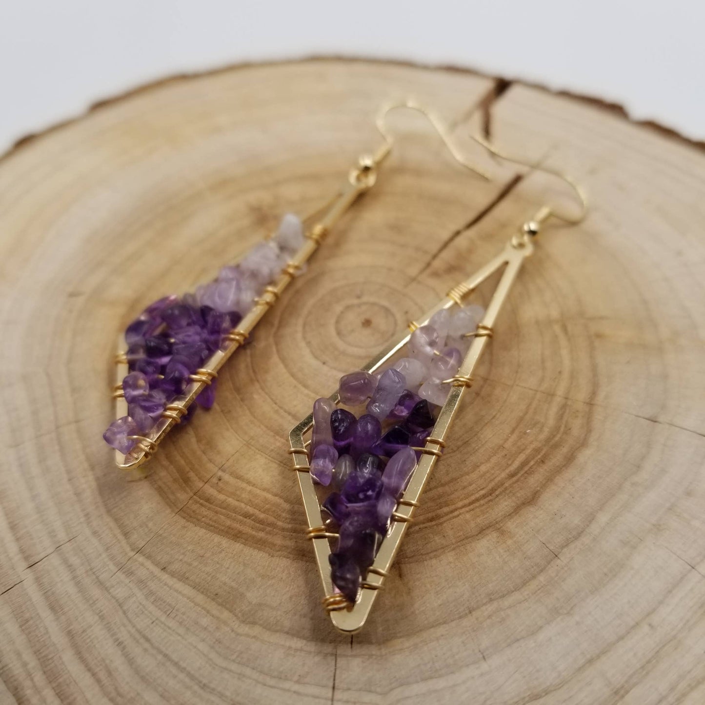 Boho-chic Amethyst Earrings