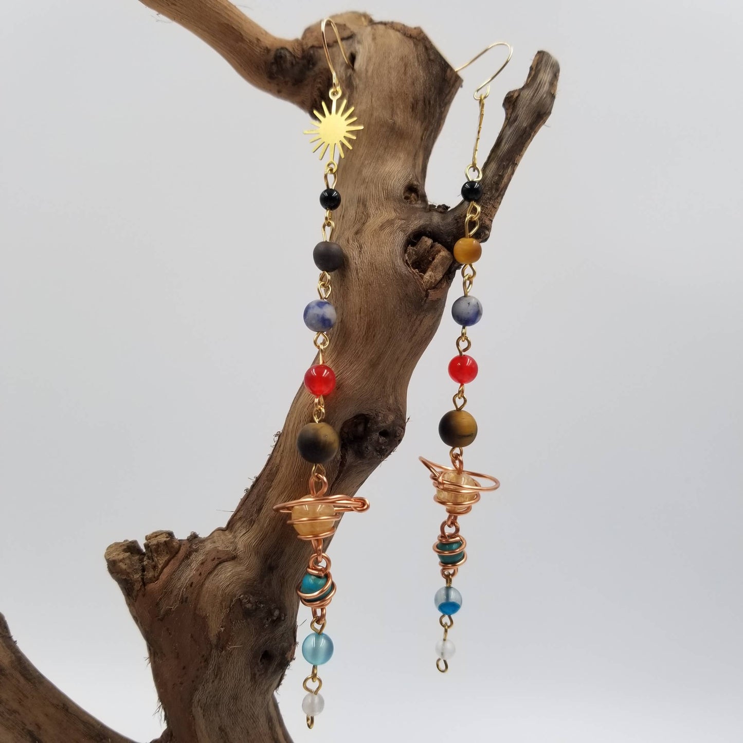 Cosmic Galaxy Natural Stone Earrings