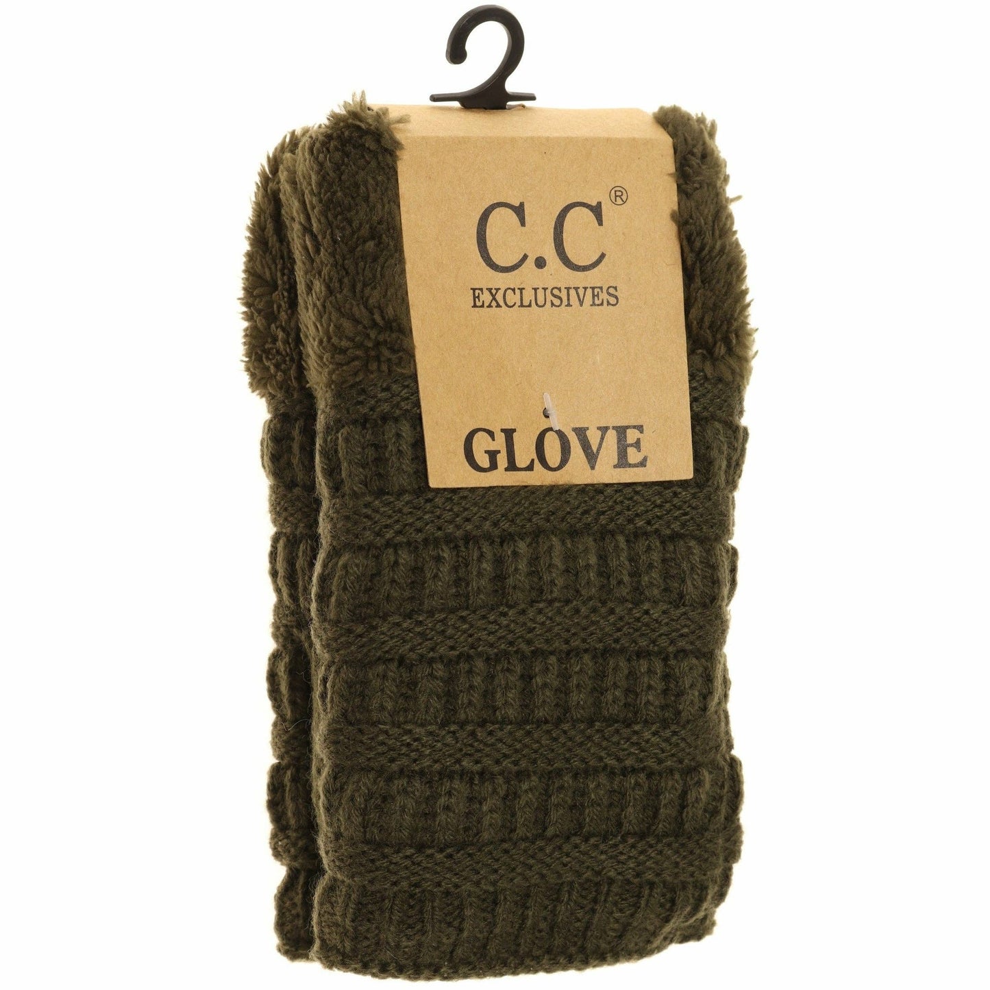 Fingerless Sherpa Lined Women's Gloves
