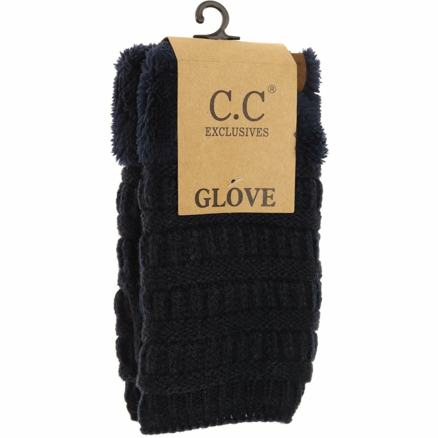 Fingerless Sherpa Lined Women's Gloves