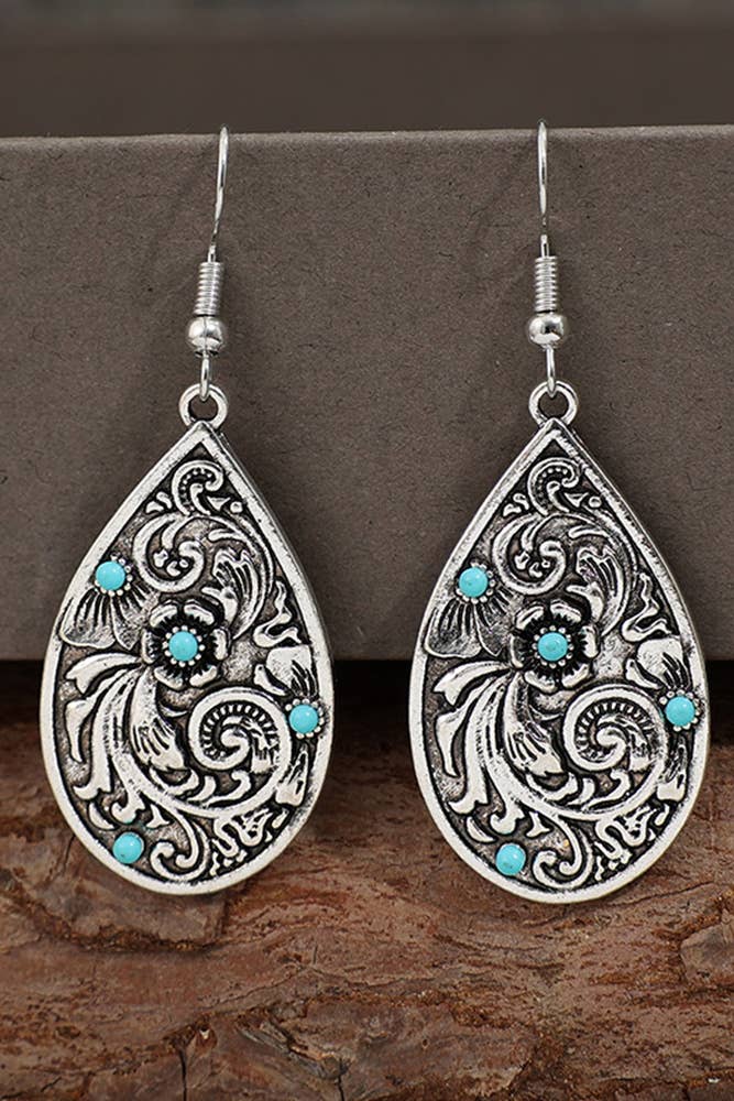Metal Turquiose Earrings